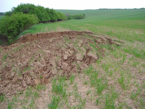 Sesuv půdy na Přecestném nad Žlebem - 7.5.2006